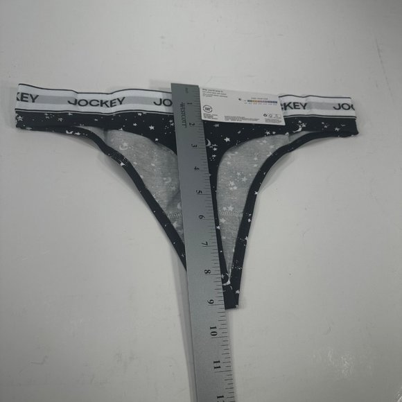 Jockey Women's Size Medium Panty Thong Essentials Celestial Black New With Tags - Picture 12 of 13